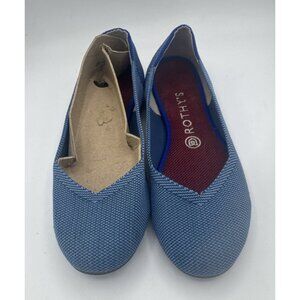 Rothy's Indigo Blue Mini Stripe Ladies Comfort Shoes Size 8